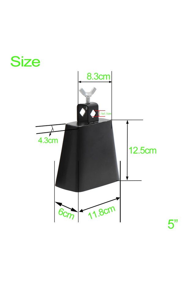 Cowbell 5 inches IRIN 4/5/6/7/8 Inch Cowbell Metal Steel Material Jazz Cowbell Cattle Bell Drum Tool