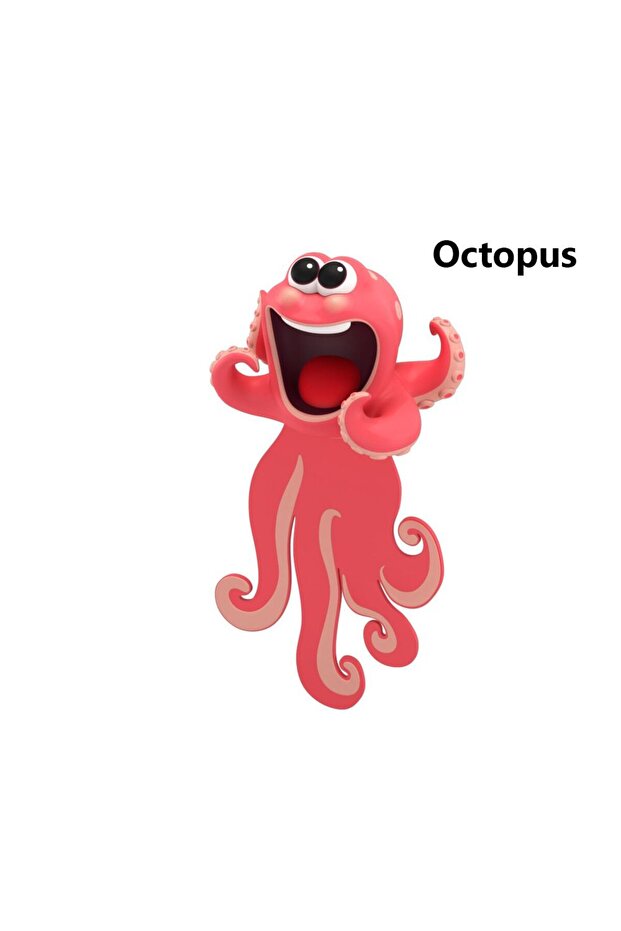 --octopus Creative Stationery Bookmarks 3D Stereo Cartoon Marker Animal Bookmarks Ocean Series Seal