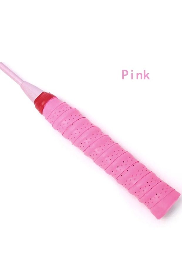 Pink 1pc Sweat-Free Anti-Slip Over Grip for Tennis and Badminton Rackets - Secure Your Grip and Impr