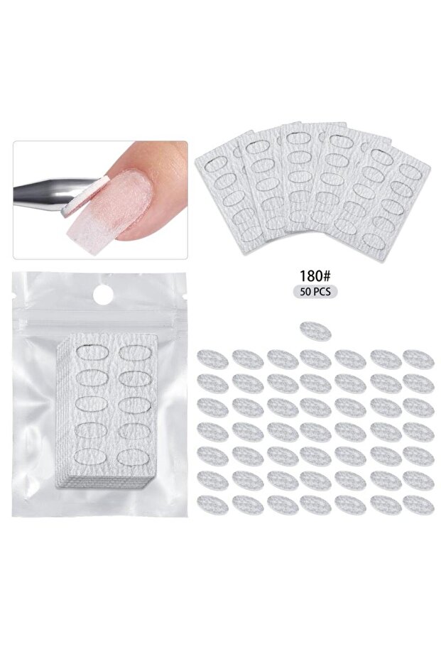 A2 Nail Cuticle Pusher Set with Self-Adhesive Sandpaper 100#180#240# Flaky File Trimming Pre-Polishi