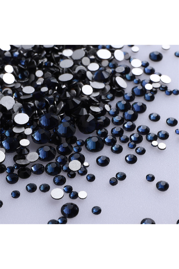 Montana 1440Pcs Mix Size Glass Flatback Rhinestone Glitter Crystal AB Round Diamond Non Hotfix Glue