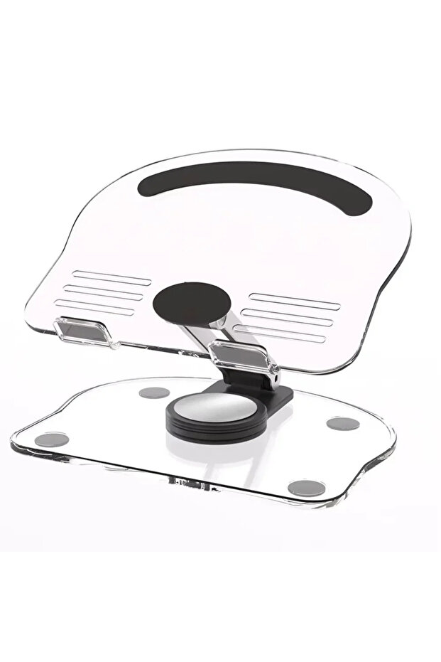 black 360° Rotation Acrylic Tablet Stand Adjustable Phone Bracket Folding Anti-slip Holder For iPad