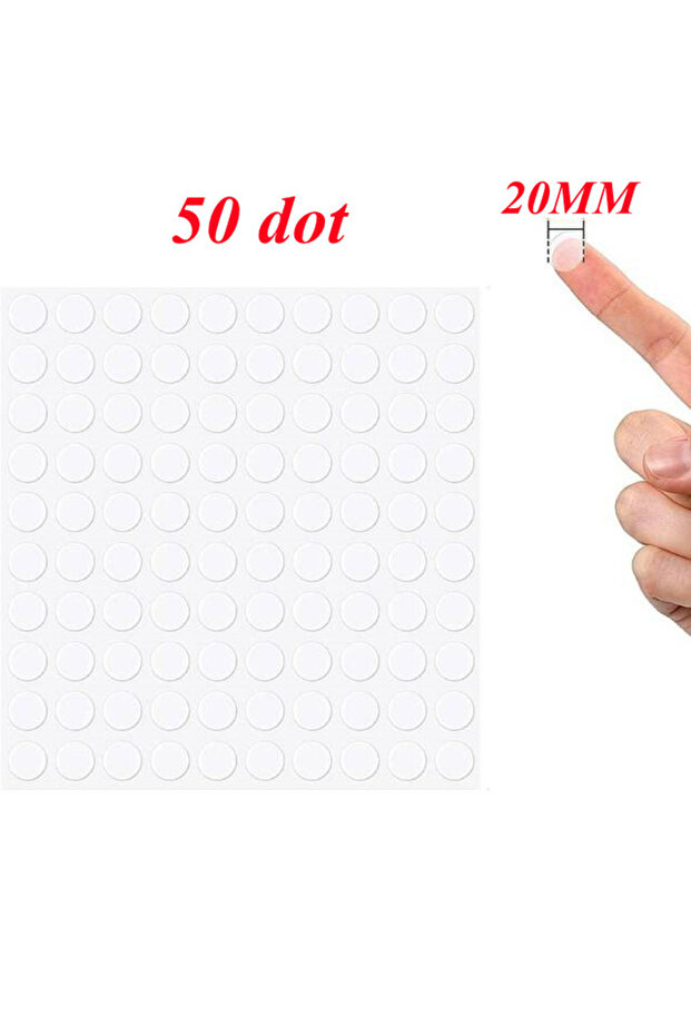 20mm 50 dot 1/1.5/2cm Adhesive Double Sided Tape Stickers Removable Round Sticky Tack No Trace Small