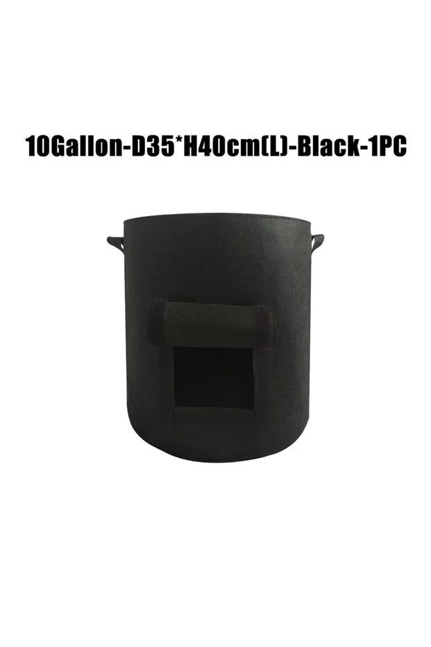 Black L-1PC 5/10Gallon Plant Grow Bags for Garden Greenhouse Potato Pot Vegetable Growing Bags Moist