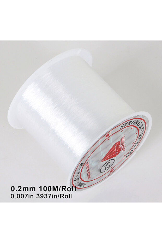 style1 1roll Clear Invisible Nylon Monofilament Fishing Line - Strong & Durable for DIY Crafts, Jew