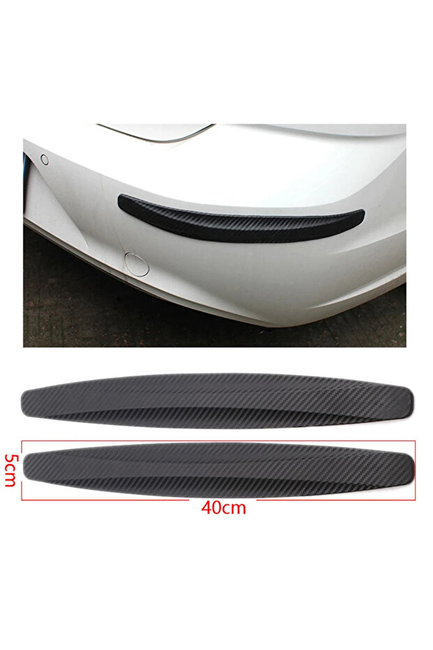 black 2pcs 2pcs Car Bumper Protector Strip Guard Corner Protection Strips Scratch Protector Styling