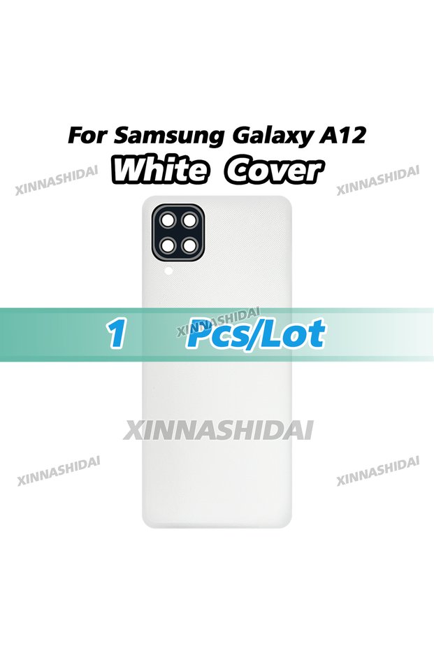1pcs White cover Battery Back Cover For Samsung Galaxy A12 A125 A125F Back Battery Cover Rear Housin