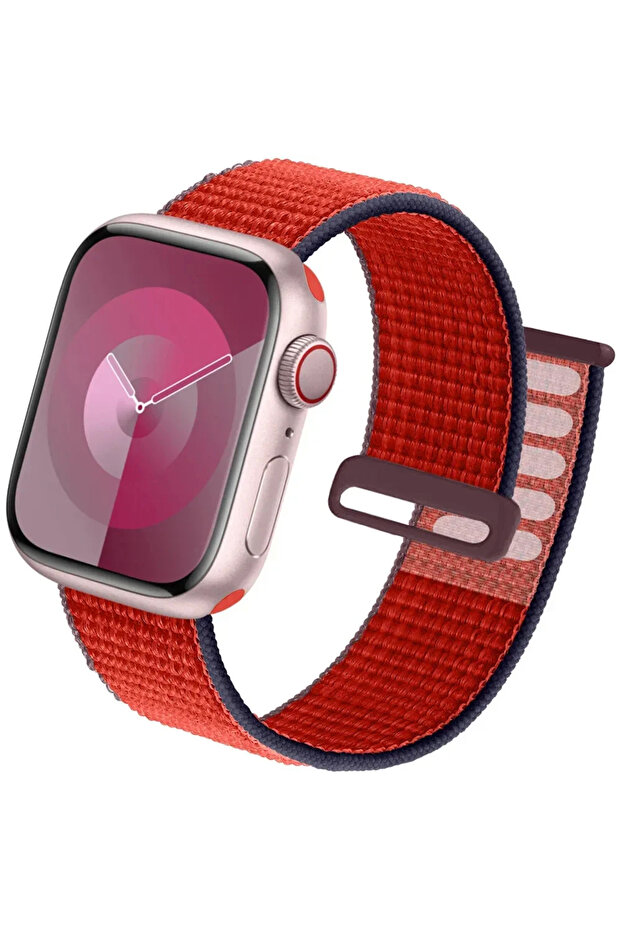 38mm-40mm-41mm tricolor red 67 Nylon loop Strap For Apple Watch Bands 49mm Ultra2 44mm 40mm 45mm 41m