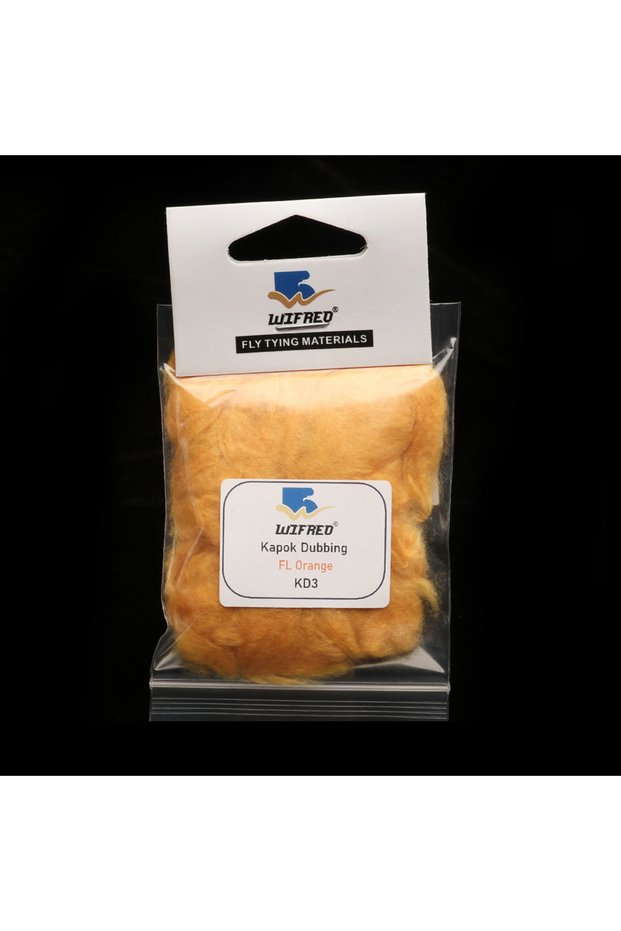1Pack Orange 1 Pack/ 9 Packs Kapok Dubbing Natural Buoyant Superfine Fiber Fly Fishing Tying Materia