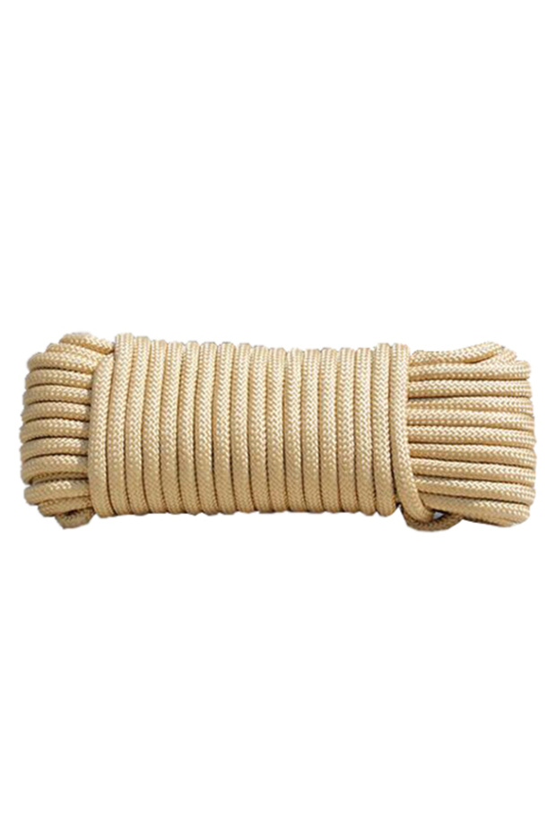 Beige 8mm Braided Rope, 10m Outdoor Rope, Parachute Rope, Survival Parachute Cord, Home Use Rope, fo