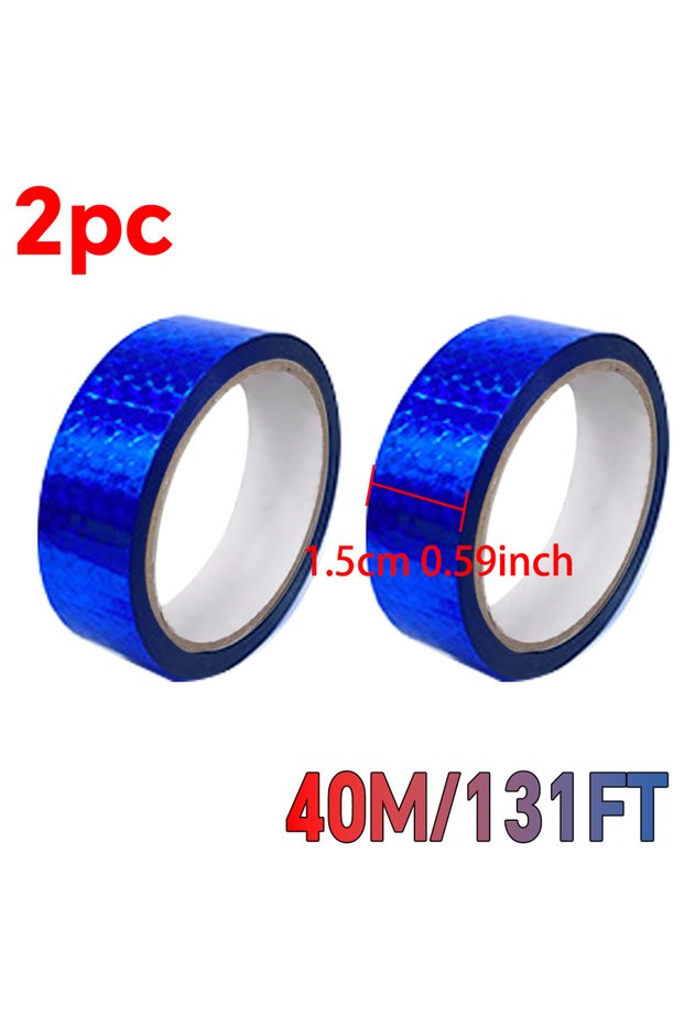 15mmx40m 15mmx40mX2PC Holographic Laser Tape, Self-Adhesive Glittery Decorative Tape, Party Gift Pac