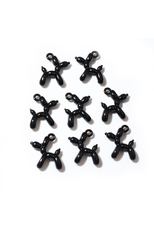 AG3-46 10pcs 19x14mm 3D Balloon Dog Metal Charms Pendant Multi-colors Mixed DIY Jewelry Making Findi