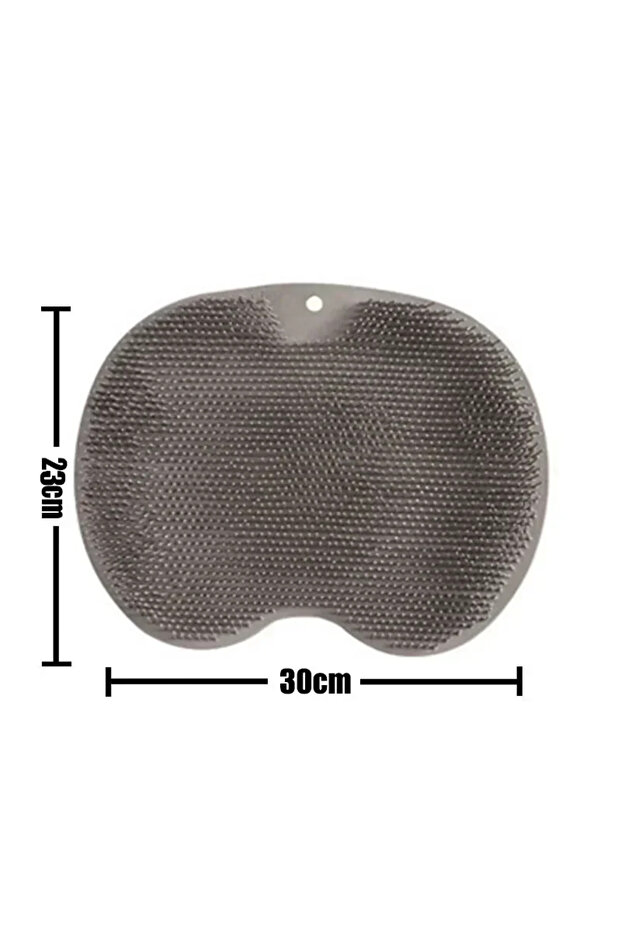 grey mat Exfoliating Foot Brush and Back Scrubber Anti-Slip Suction Cup - Deep Cleansing and Exfolia