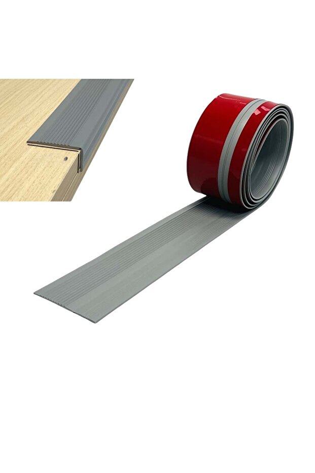 73mmx2m GRAY 1pc 2m/78.74in Black Stair Nosing & Edge Protector - Self-Adhesive Non-Slip Stair Edgin