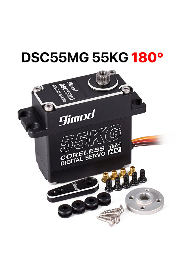 180 درجة 9imod 55 كجم سيرفو مقاوم للماء IP67 180/270 مستشعر مغناطيسي عزم دوران عالي سيرفو رقمي بدون قلب