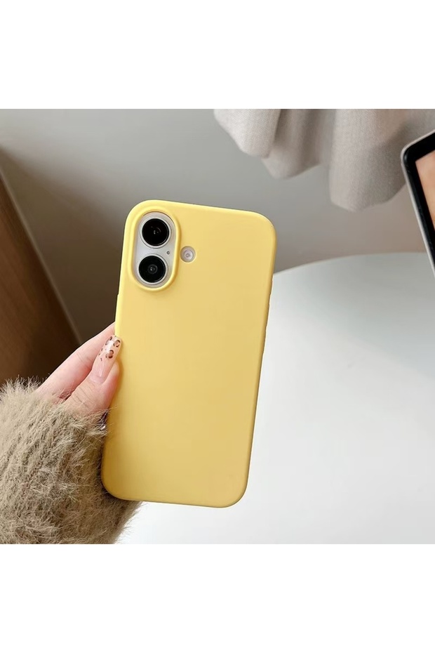 iPhone 16 YELLOW Liquid Silicone Shockproof Protective Phone Case for iphone 16 Cover iphone16 Pro M
