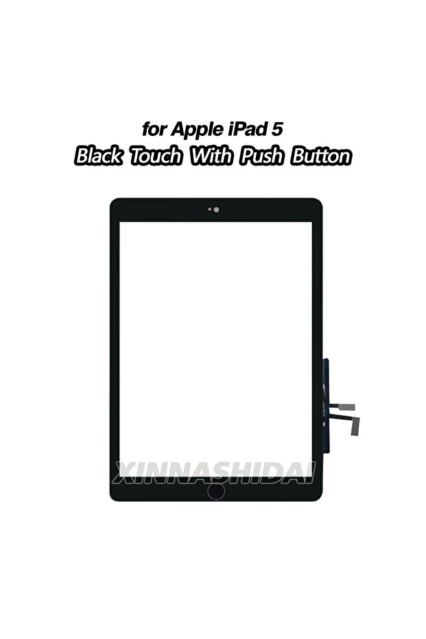 Black with button For iPad 5 2017 Touch Screen Digitizer and Home Button Front Glass Display Touch P