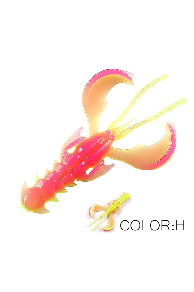 65mm 10pcs 1.36g H Supercontinent CRAZY 65mm/40mm Lobster Soft Lure Fishing Lures Attractive Shrimp