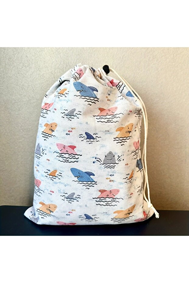 white shark 1 Piece of Single-Drawstring Pouch: Portable Travel Storage Bag