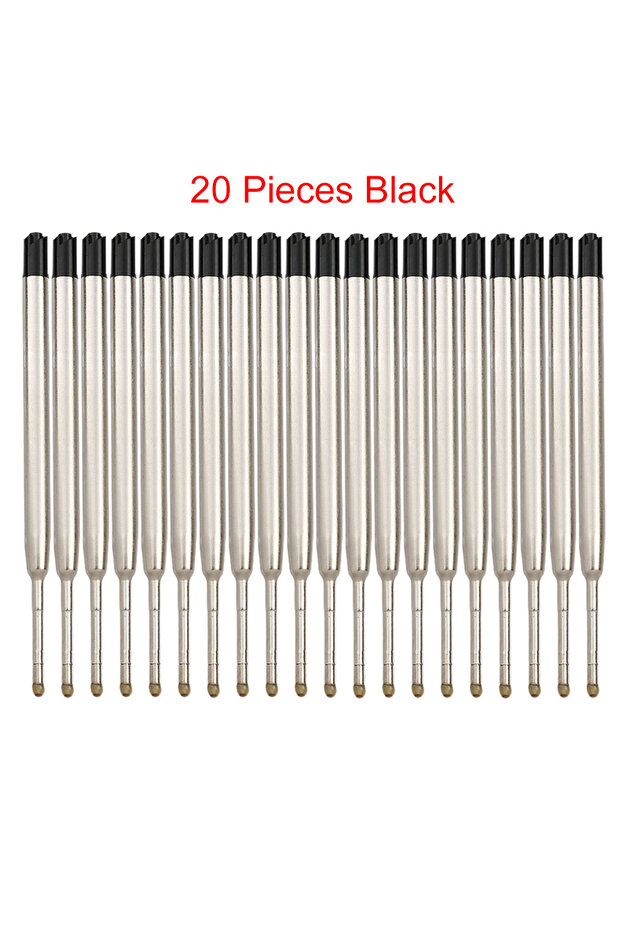 20 Pieces Black 98mm1.0mm Ballpoint Pen Refills For Parker Pens Medium Point Blue Red Black Ink Rods