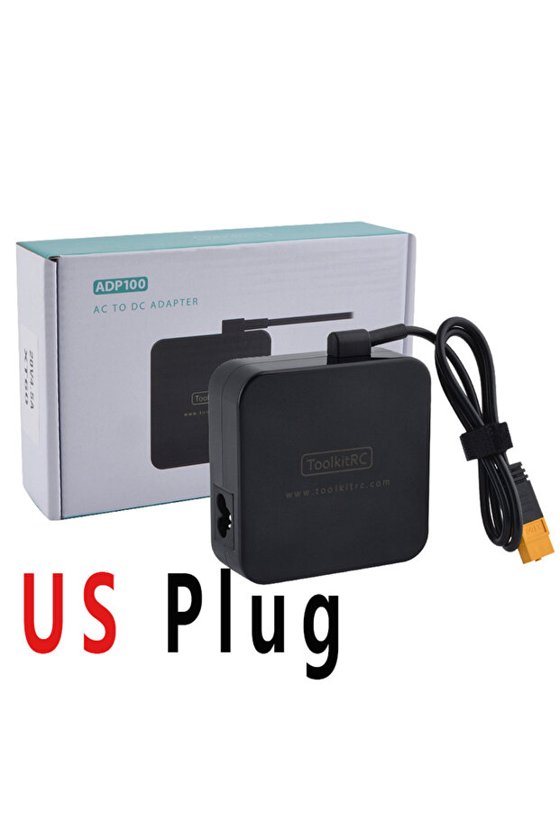 ADP-100 US Plug ToolkitRC M7 200W DC Balance Charger/Discharger ADP100 100W Adapter (EU/US) For 1-6S