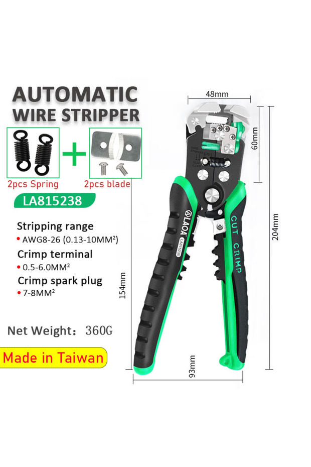 LA815238 add parts LAOA Automatic Wire Stripping Pliers Cutter Cable Terminal Crimping Electrician T