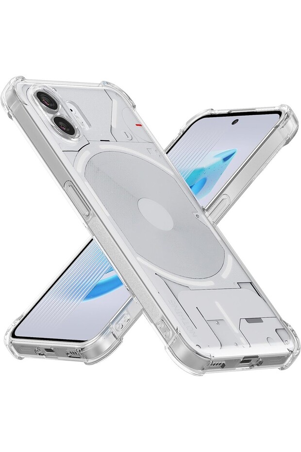 لهاتف Nothing Phone 2 حافظة شفافة لهاتف Nothing Phone 1 2 One Two سميكة ومقاومة للصدمات من السيليكون الناعم