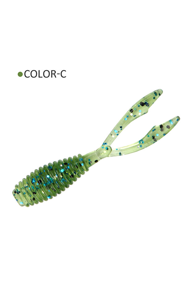 Color-C Spinpoler AJING Soft Fishing Lures Rockfish 10pcs/lot 0.3g 36mm Twin Tail Artificial Wobbler