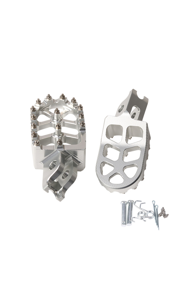 Silver Motorcycle FootRest Footpegs Foot Pegs Pedals For HONDA CR125 CR250 CRF 250 X 300 L 450 150 R