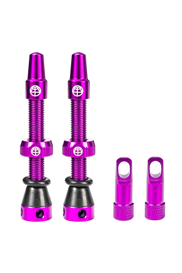 Purple-45mm OFFBONDAGE Bicycle 2/Pack F/V Tubeless Valve Aluminum Alloy Corrosion Preventive 45mm 65