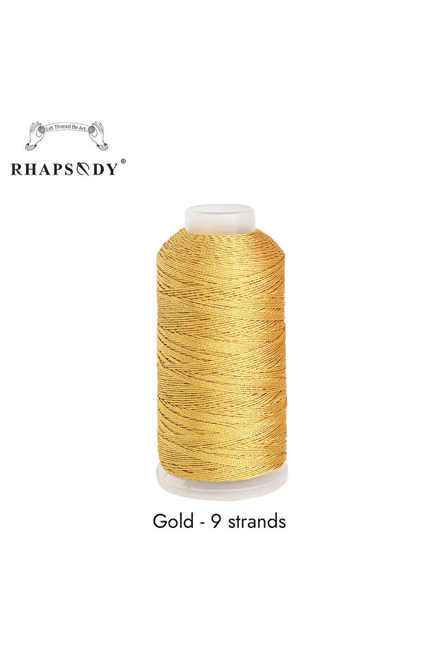 Gold 9 Strands Rhapsody Metallic Thread 3/6/9/12 Strands Jewelry Thread Craft Gold Silver String Tin