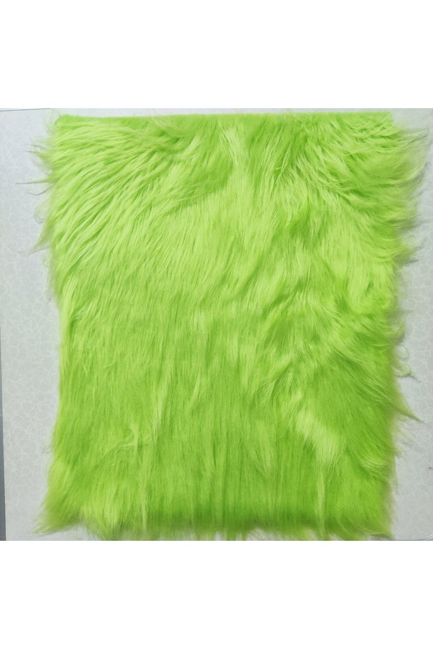 40x50CM Light green 8-9CM Long Pile Faux Fur Fabric For Sewing Make Cotton Doll Hair Diy Handmade H