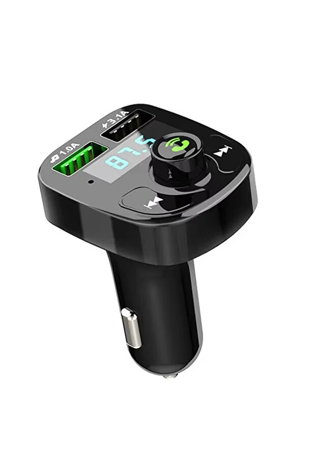VIKEFON black LED MP3 Car Bluetooth FM Audio Receiver Hands-Free Bluetooth 5.0 Transmitter 2.1A 3.1A