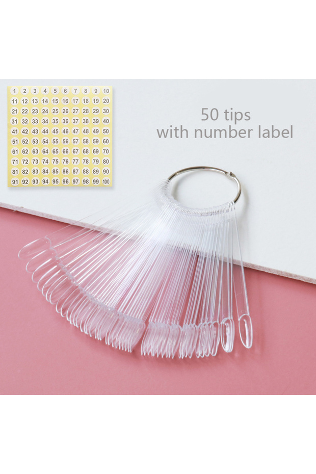 50 clear oval 80/50/20pcs Nail Display Sticks Nail Swatch False Nail Tips Nail Gel Polish Practice C