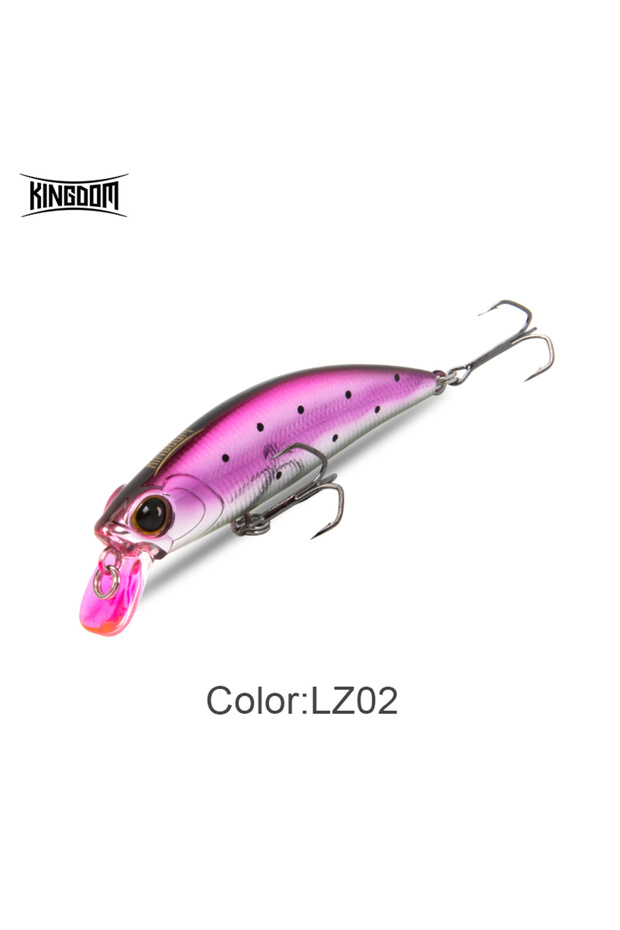 KINGDOM 45mm 3.6g NOISY 0502-LZ02 Kingdom Vibrate Sinking Minnow Lures 45mm 3.6g 60mm 7g Artificial
