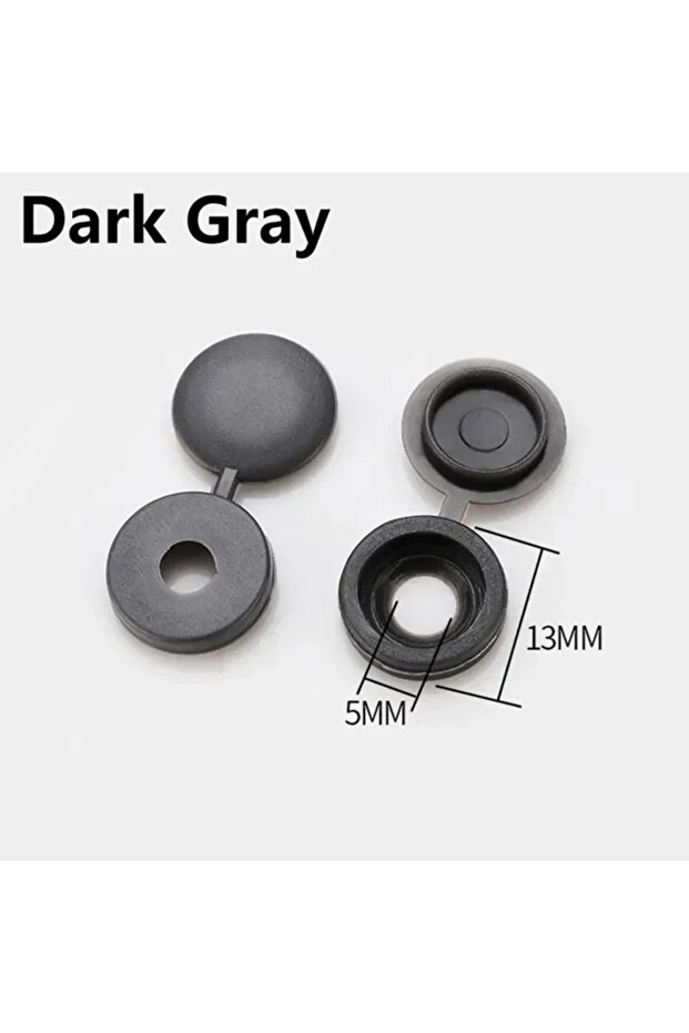 100pcs dark grey 100PCS Plastic Nails Screw Cap Decorative Covers Car Nut Nails Protective Caps Self