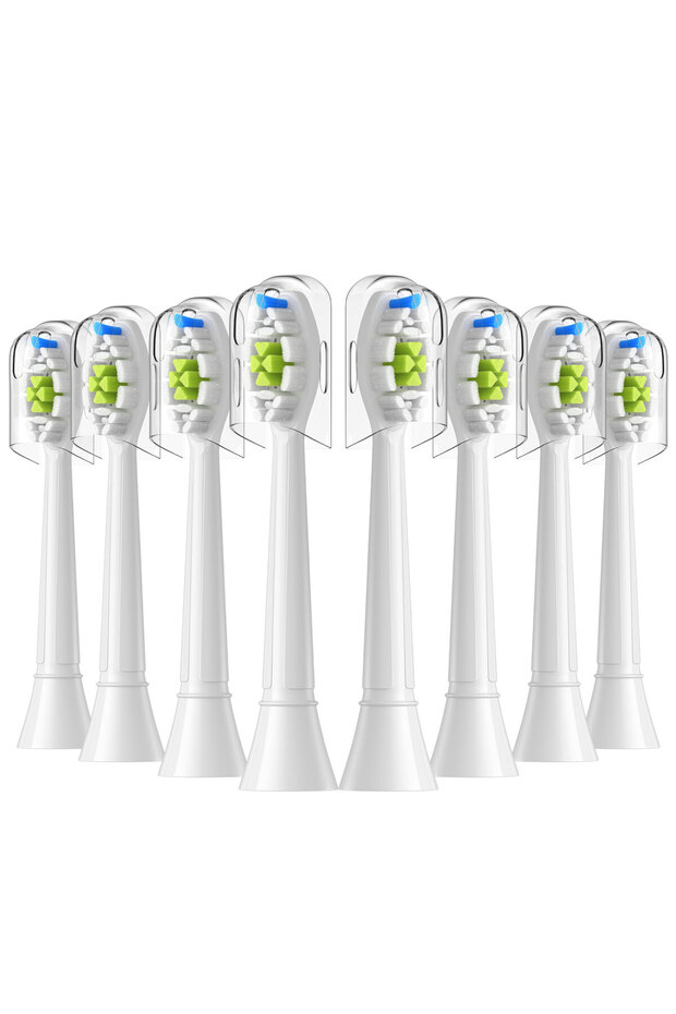 8pcs White Replacement Brush Heads Compatible with Philips Sonicare Electric Toothbrush Fit for Easy