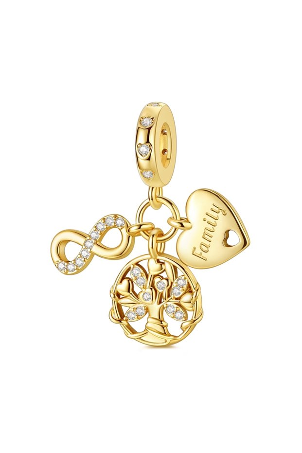 KTC1698 Original 925 Silver Gold Charms Beads Fit Bracelet DIY Firefly Whale Ballet Shoes Pendant Fo