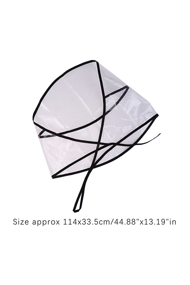 Black 1Pcs Protect Hairstyle Rain Hat Plastic Bonnet For Women And Lady Clear Keep You Hair Looking