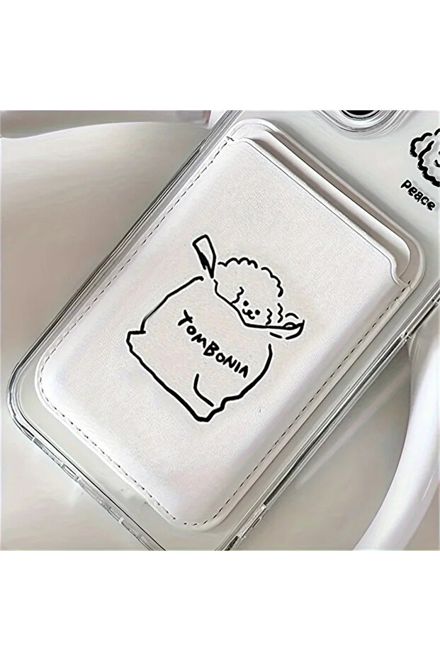 Plastic Bag Puppy 1pc Cute Dog Design Artificial Leather Magnetic Wallet Card Holder for iPhone 17 1