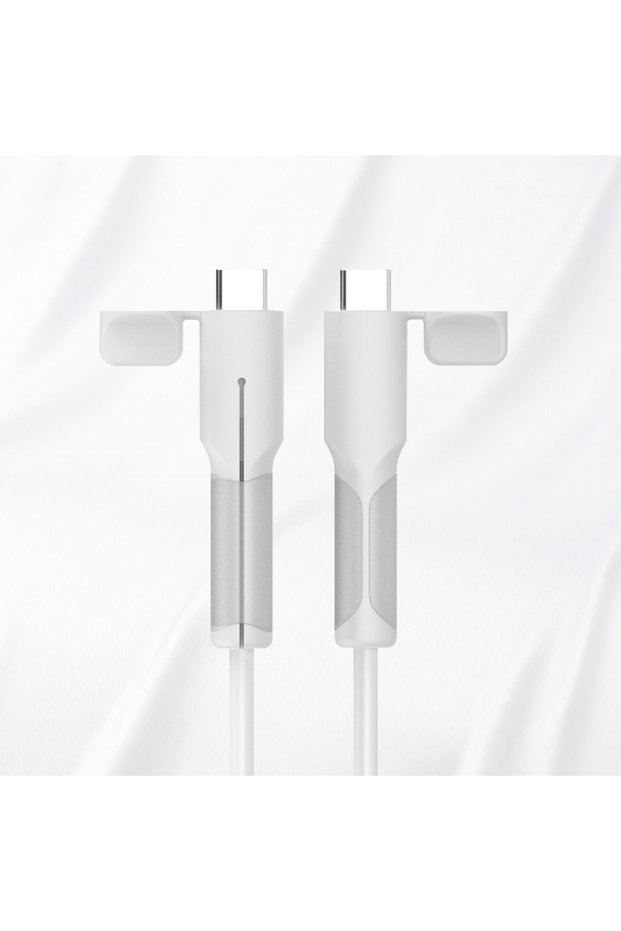 White C to C Charger Cable Protector, Type-C to Type-C/iPhone/USB A Silicone Charger Cord Protector,