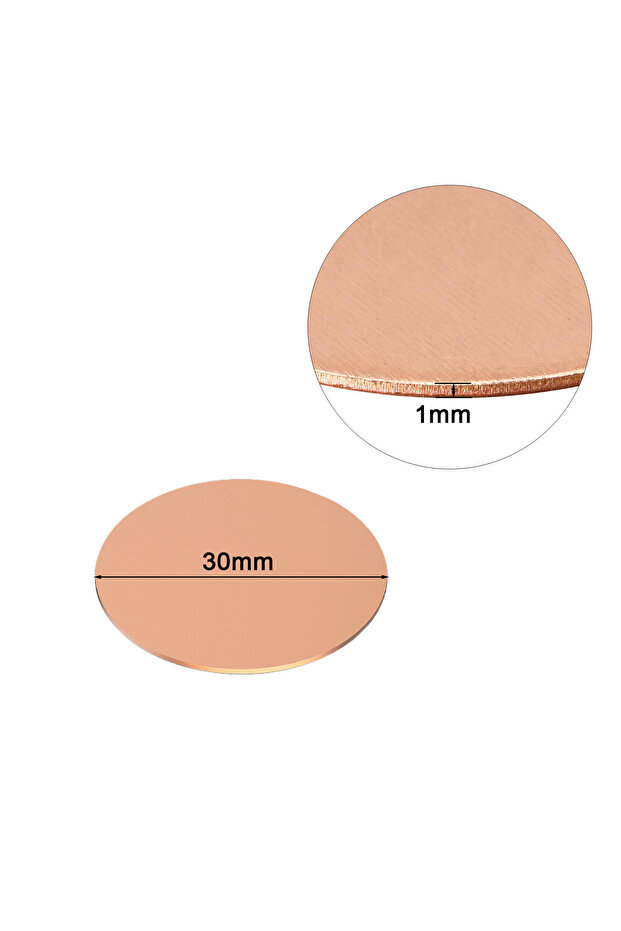 1x30mm 2pcs 2Pcs Coppers Disc T2 Diameter 30mm 50mm 60mm 80mm Coppers Round Plate Circular Sheet