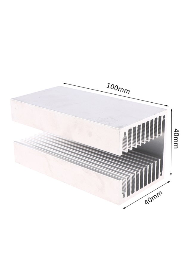 KOQZM 40x40x100mm Hot sale 1PC U-slot Triode High Power Aluminum Heatsink 40/50MM Heat Sink CPU Powe