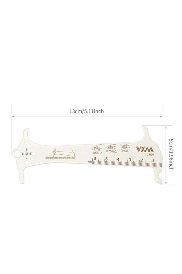 WHITE Bike Chain Wear Indicator Safe and High Hardness Tool Kits Cost Saving Tool Kits Chain Measuri