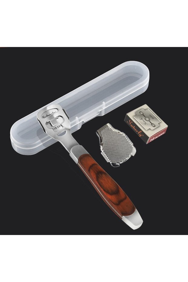 1 set Color Wood Handle Foot File Dead Skin Shaver Corn Cuticle Cutter Remover Rasp File Foot Callus