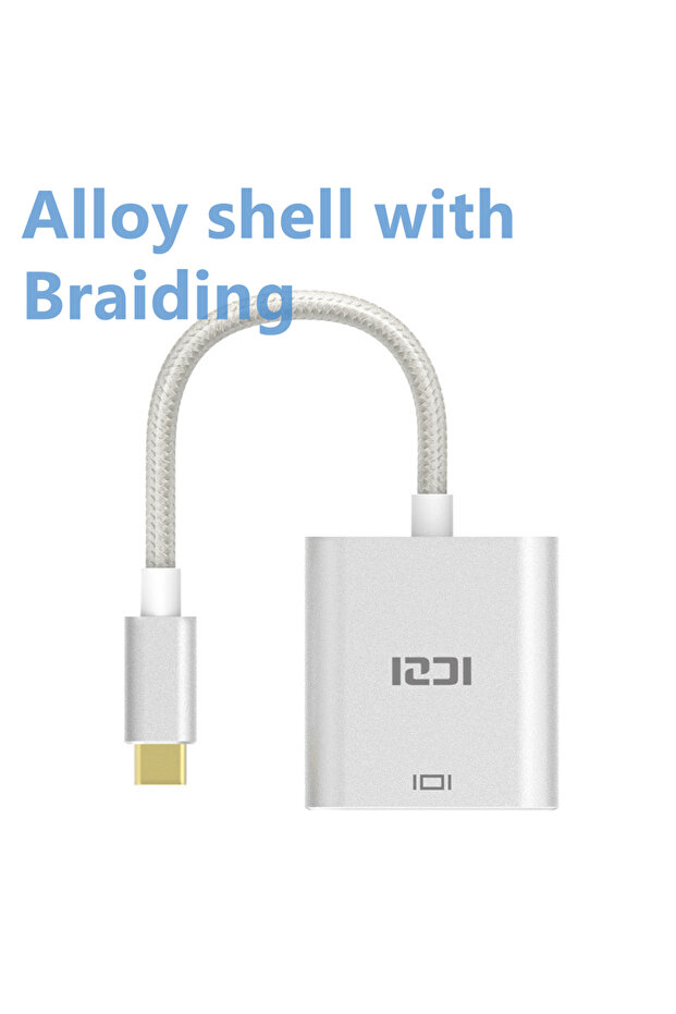 اختر طراز محول USB C إلى DVI بغلاف من السبائك مع كابل Thunderbolt 3 USB-C من النوع C USB 3.1 إلى DVI