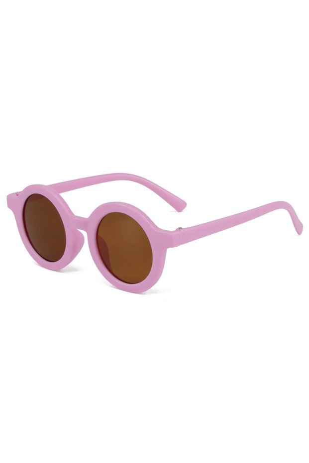 purple Children's sunglasses, inset style round frame, 1-7 year old baby sunglasses, sun shading, s