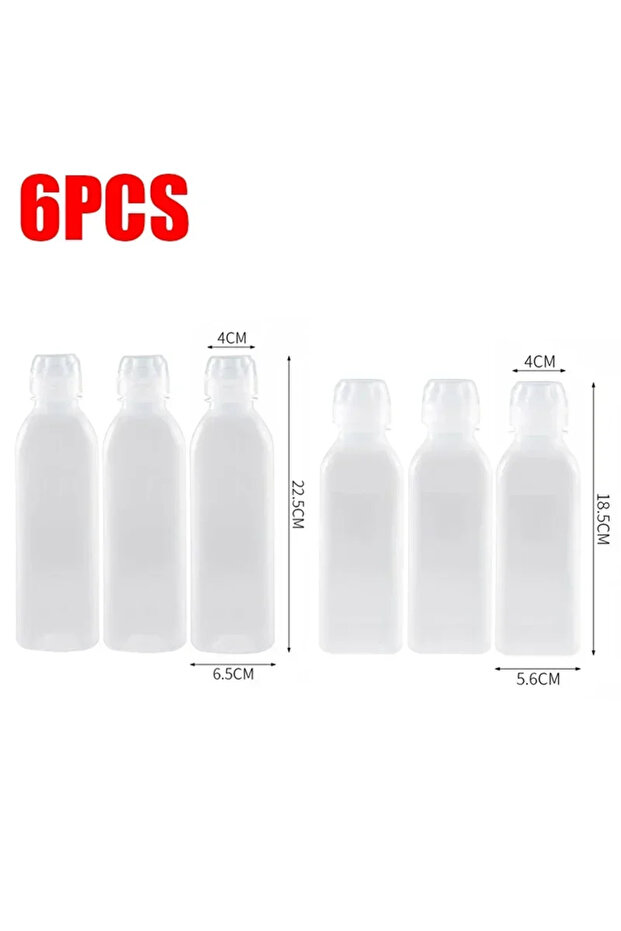 Mixed style-6PCS 6/1PCS Kitchen Oil Bottle Seasoning Plastic Squeeze Bottle Dispenser Ketchup BBQ Sa