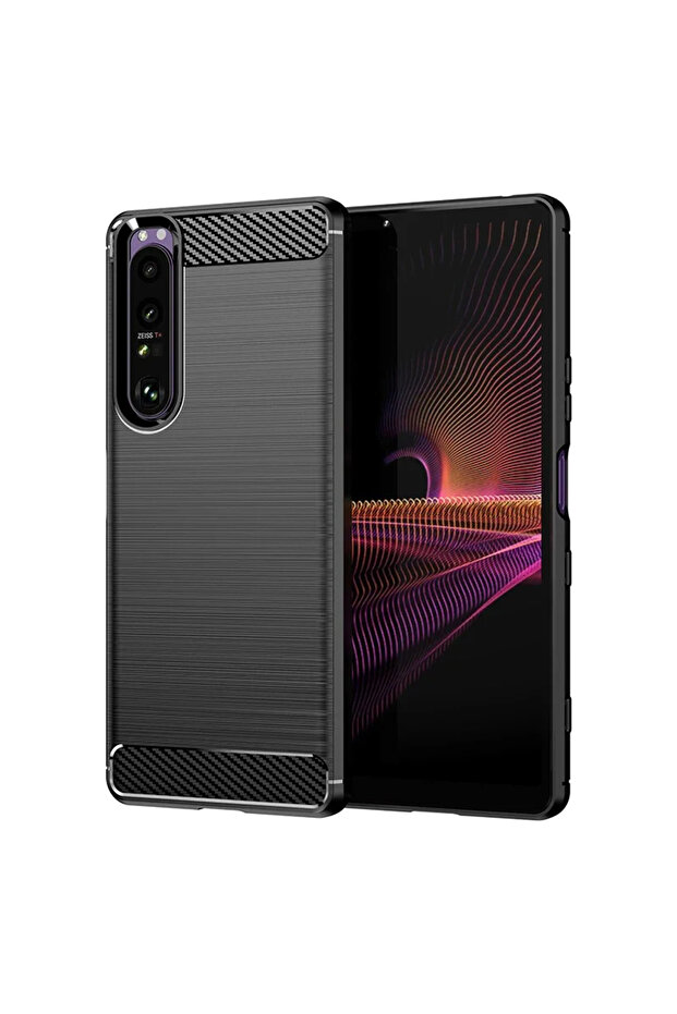 Sony Xperia 5 black Carbon Fiber Soft Silicone Case For Sony Xperia 10 1 5 II III IV V VI Brushed Te