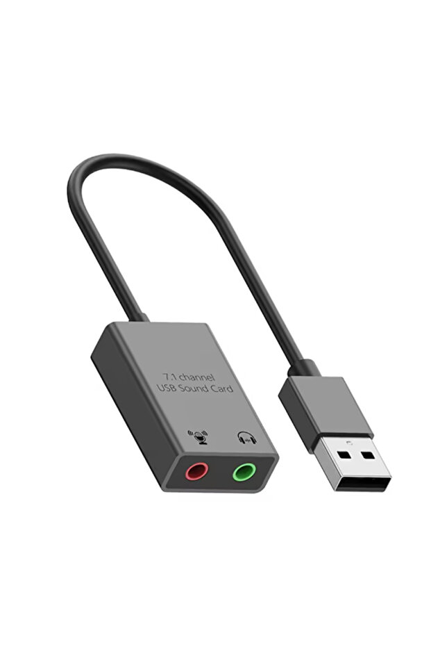 بطاقة صوت خارجية USB رمادية اللون، محول كابل صوت من النوع C إلى مقبس 3.5 ملم، ميكروفون، سماعة رأس، 7.1 C